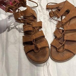 Suede strap sandals